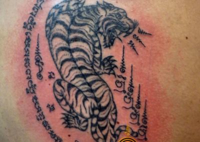 Sak-yant-belgique_Sak-yant-france_Tatouage-Thaï_Tatouage-Thaï-Traditionnel- Tigre Sak Yant